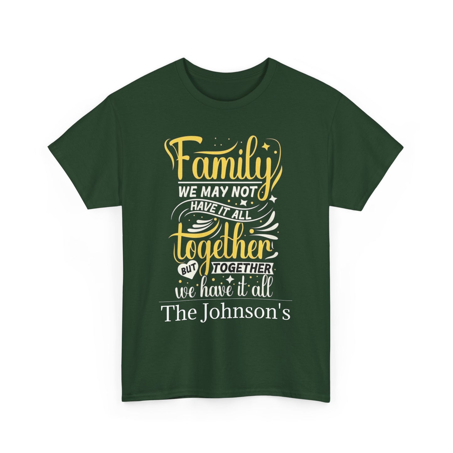 Personalized Family Together Unisex Heavy Cotton Tee