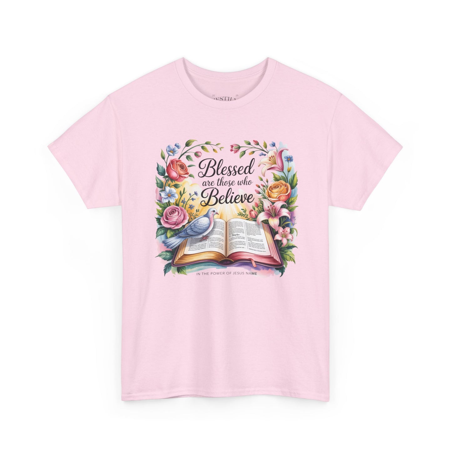 Blessed Heavy Cotton Tee | Inspirational Shirt for Believers, Faith-Based Gift, Christian Apparel, Uplifting T-Shirt
