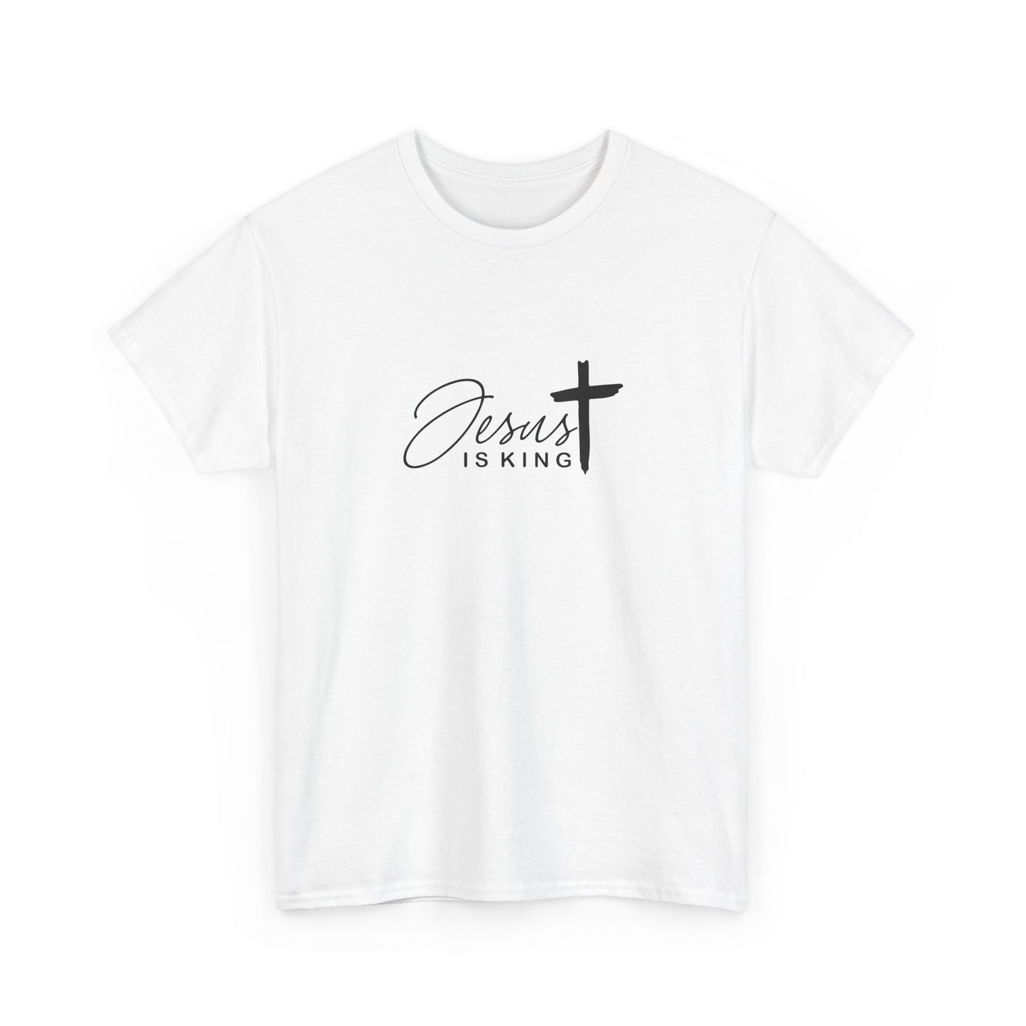 ‘Jesus is King’ & ‘Child of God’ Design Heavy Cotton Tee Christian T-Shirt