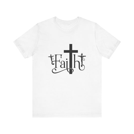 Faith Cross Unisex Jersey Short Sleeve Tee