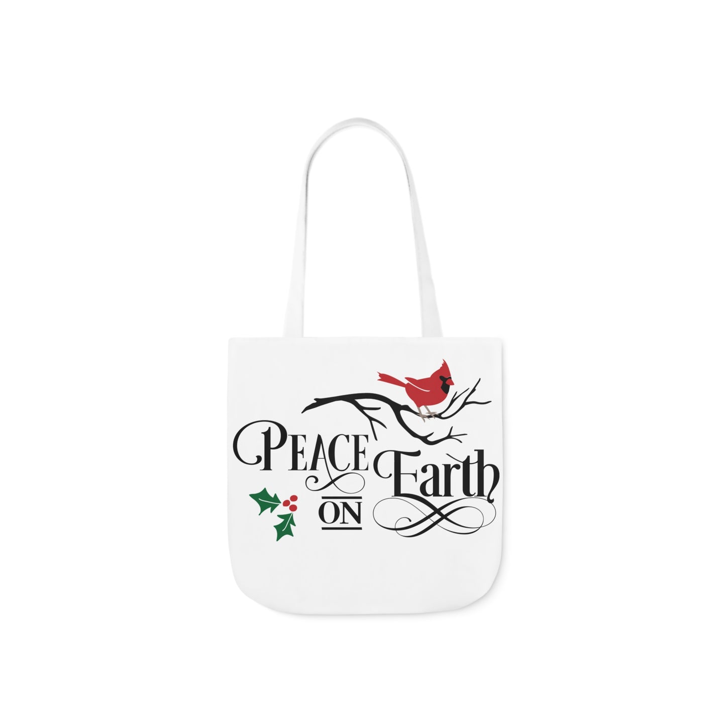 Peace On Earth Polyester Canvas Tote Bag