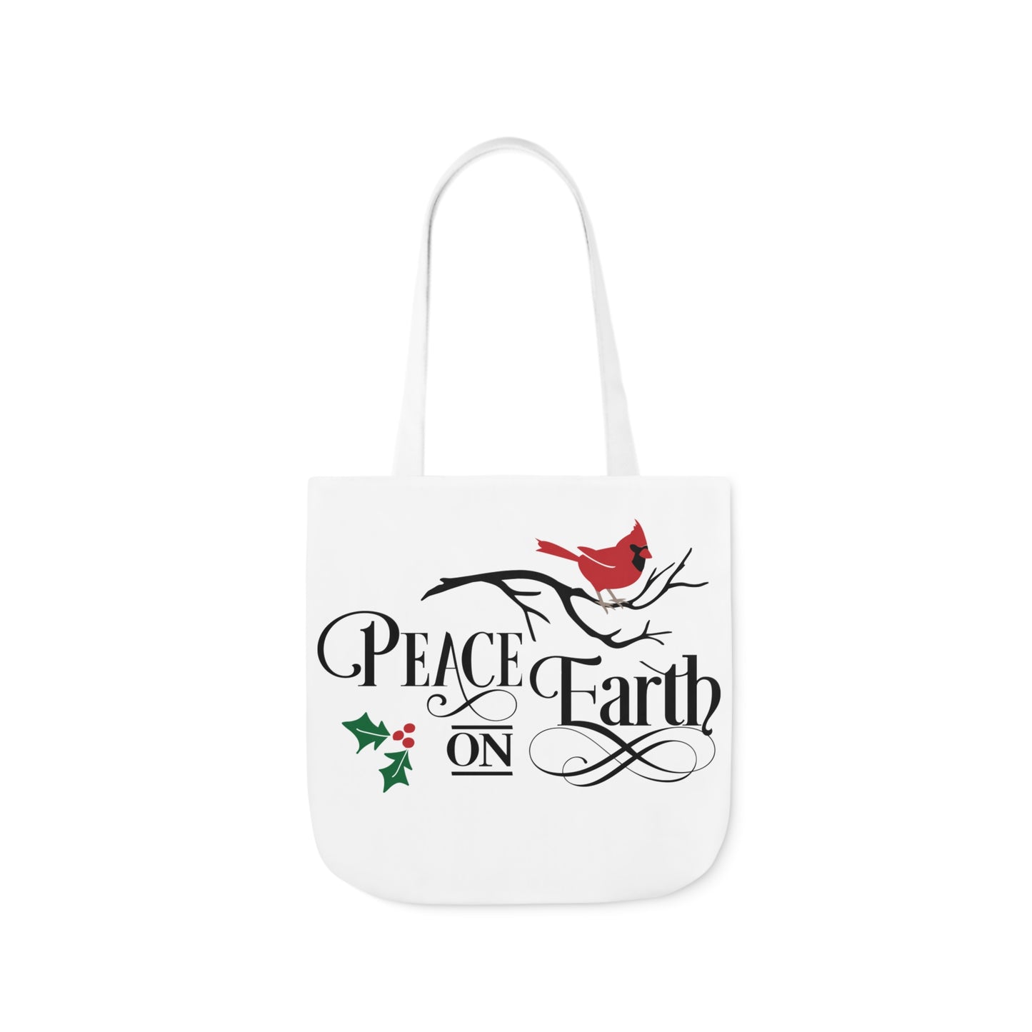 Peace On Earth Polyester Canvas Tote Bag