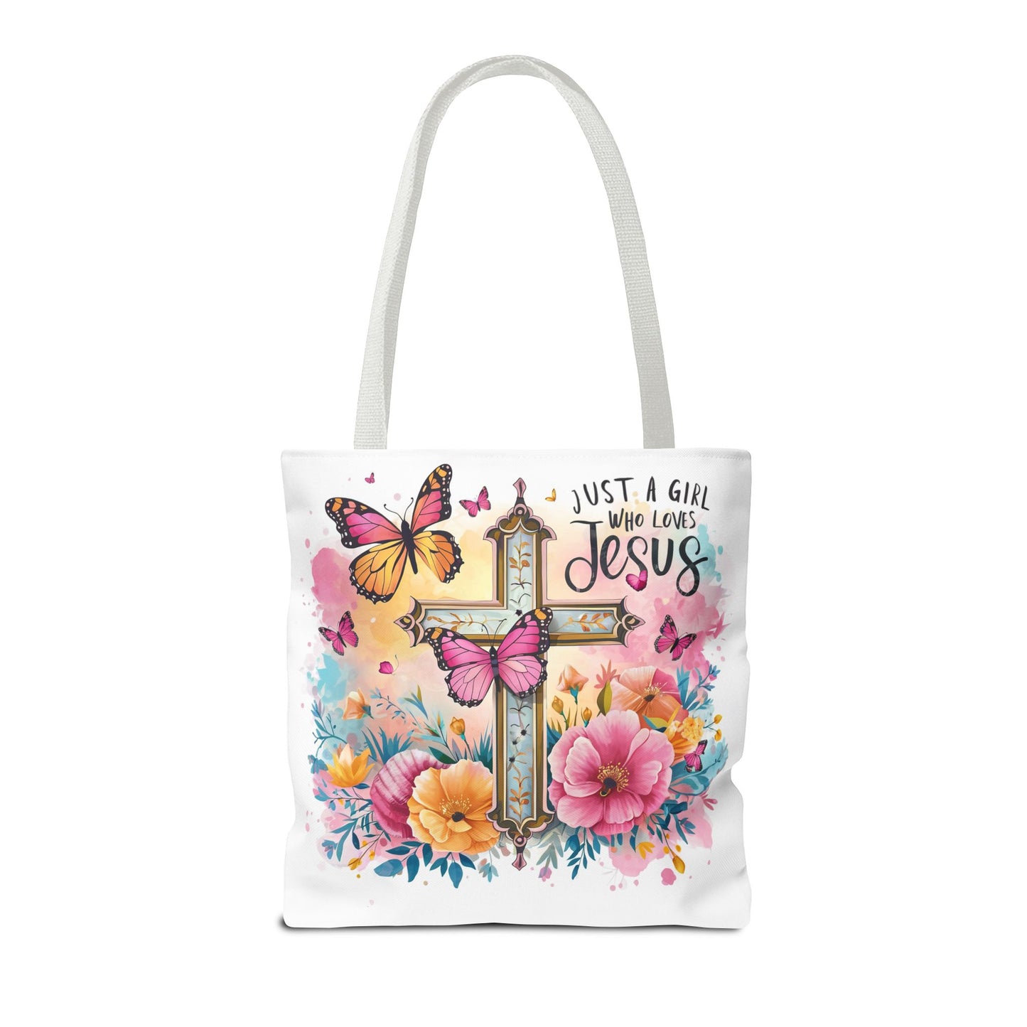 Just A Girl Who Loves Jesus Tote Bag