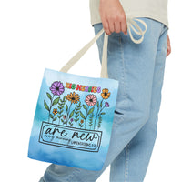 Scripture Blue Tie Dye Tote Bag