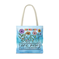 Scripture Blue Tie Dye Tote Bag