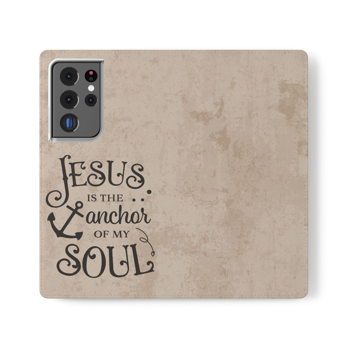 Jesus Flip Case Inspirational iPhone Samsung Wallet, Christian Gift, Faith-Based Accessory, Stylish Protection for Any Occasion