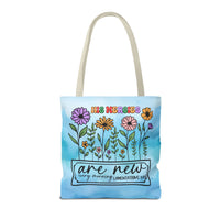 Scripture Blue Tie Dye Tote Bag