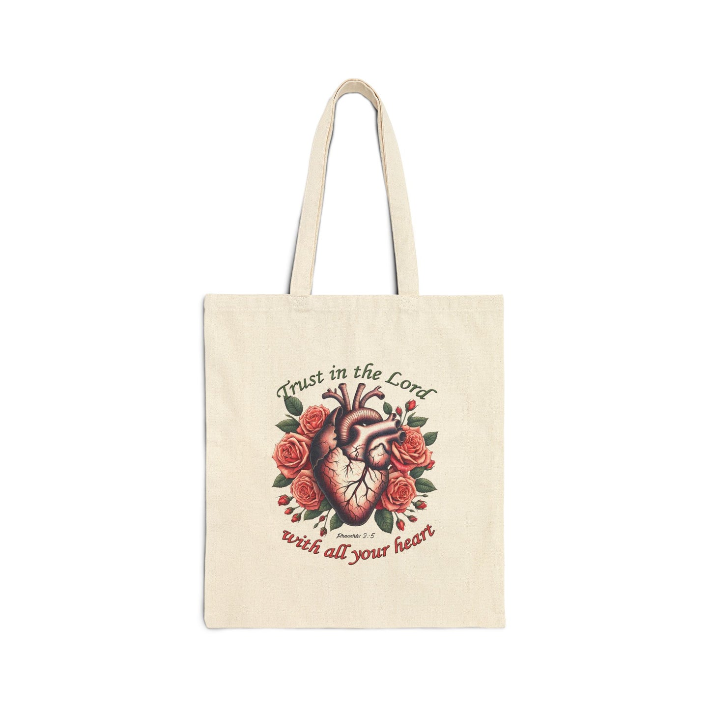 Trust In The Lord Scripture Cotton Canvas Tote Bag