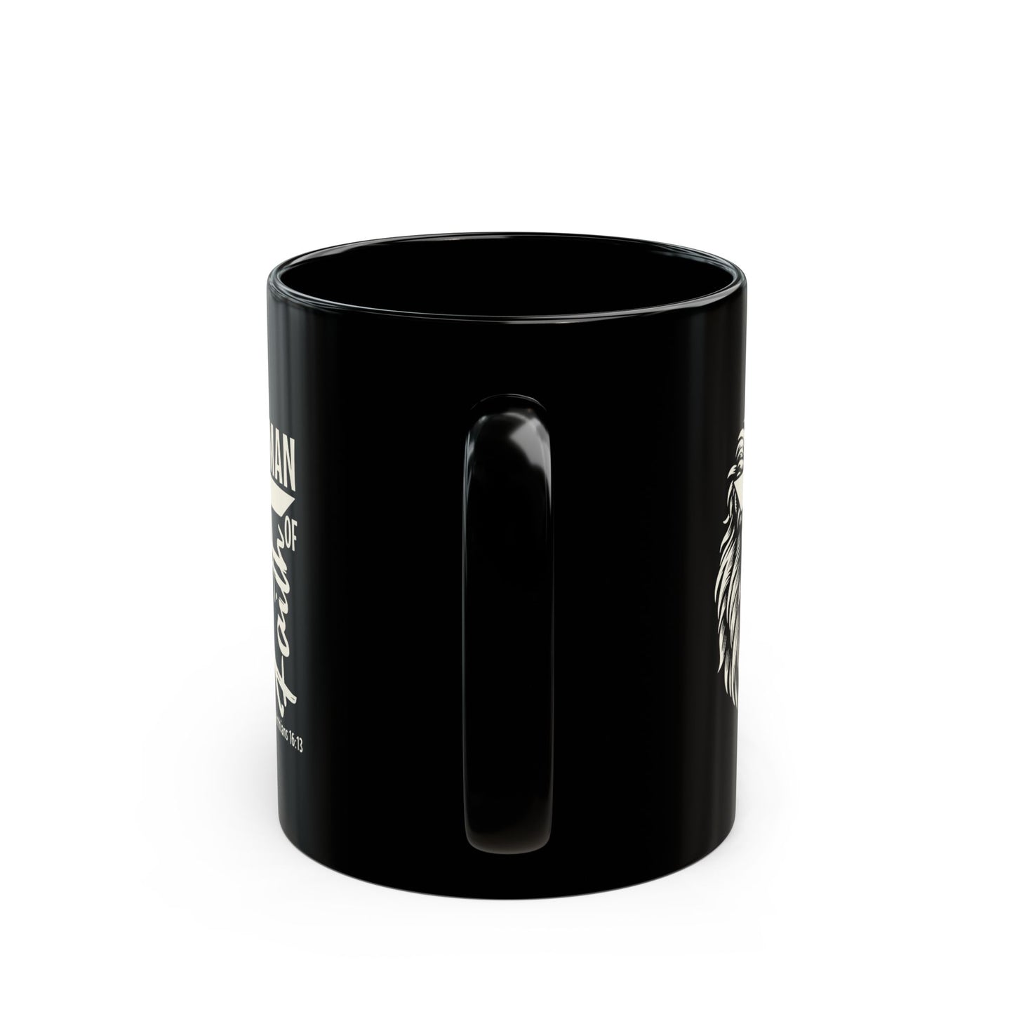 Man Of Faith Black Mug