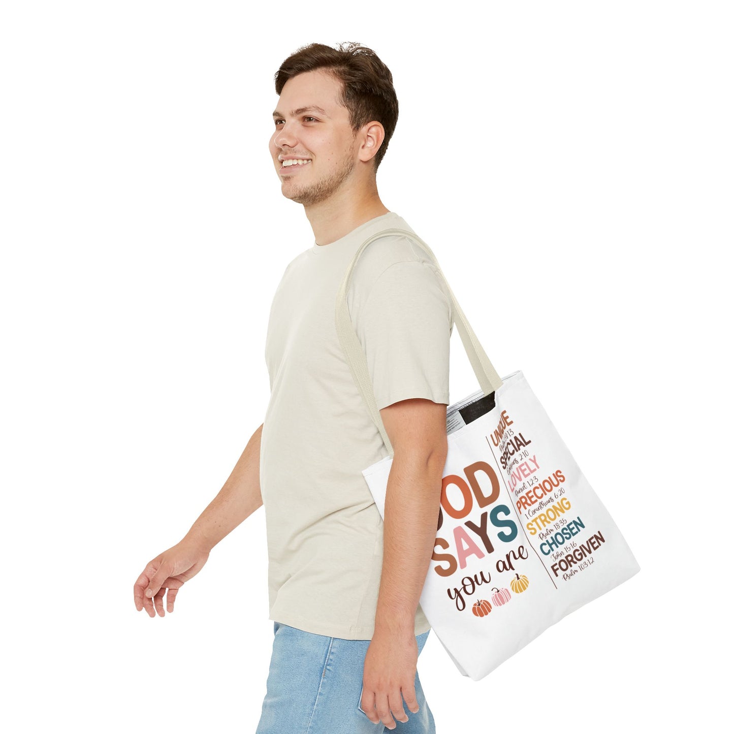 God Says You Are...Inspirational Carryall Tote Bag