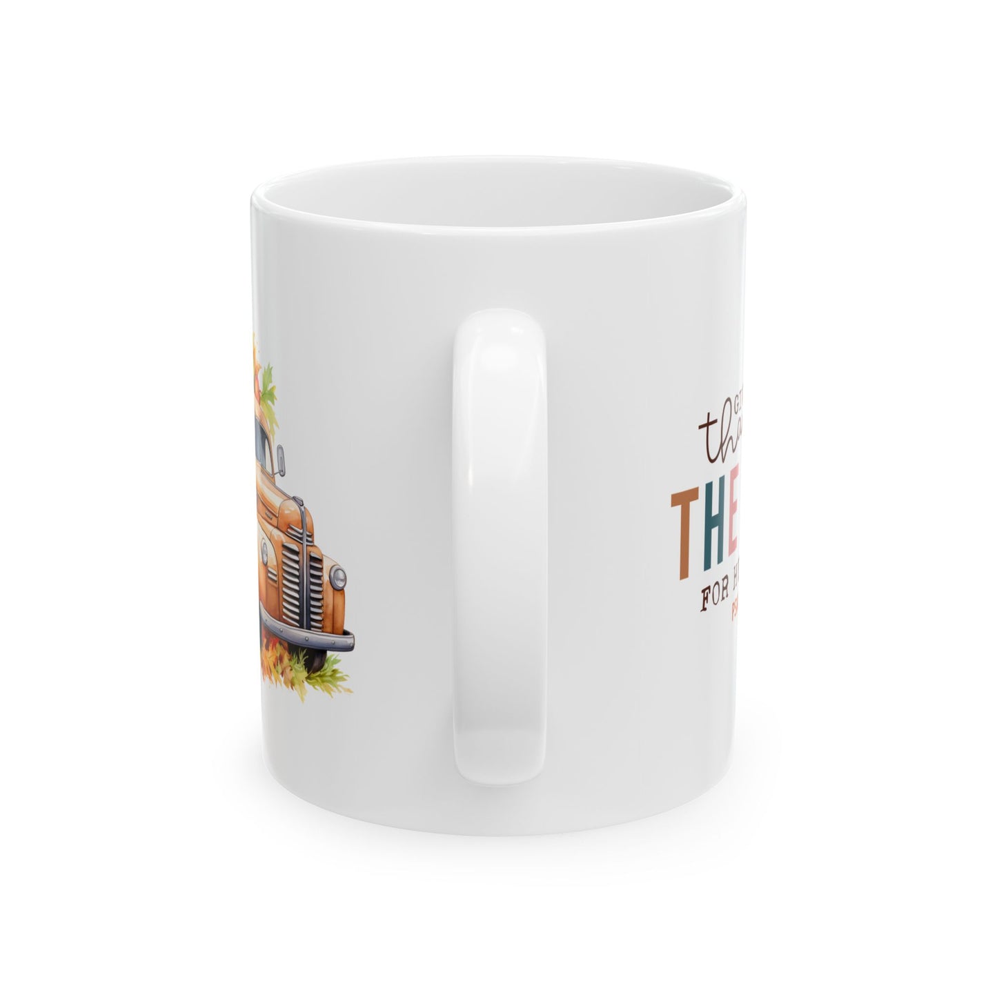 Give Thanks To The Lord For He Is Good Scripture Ceramic Mug