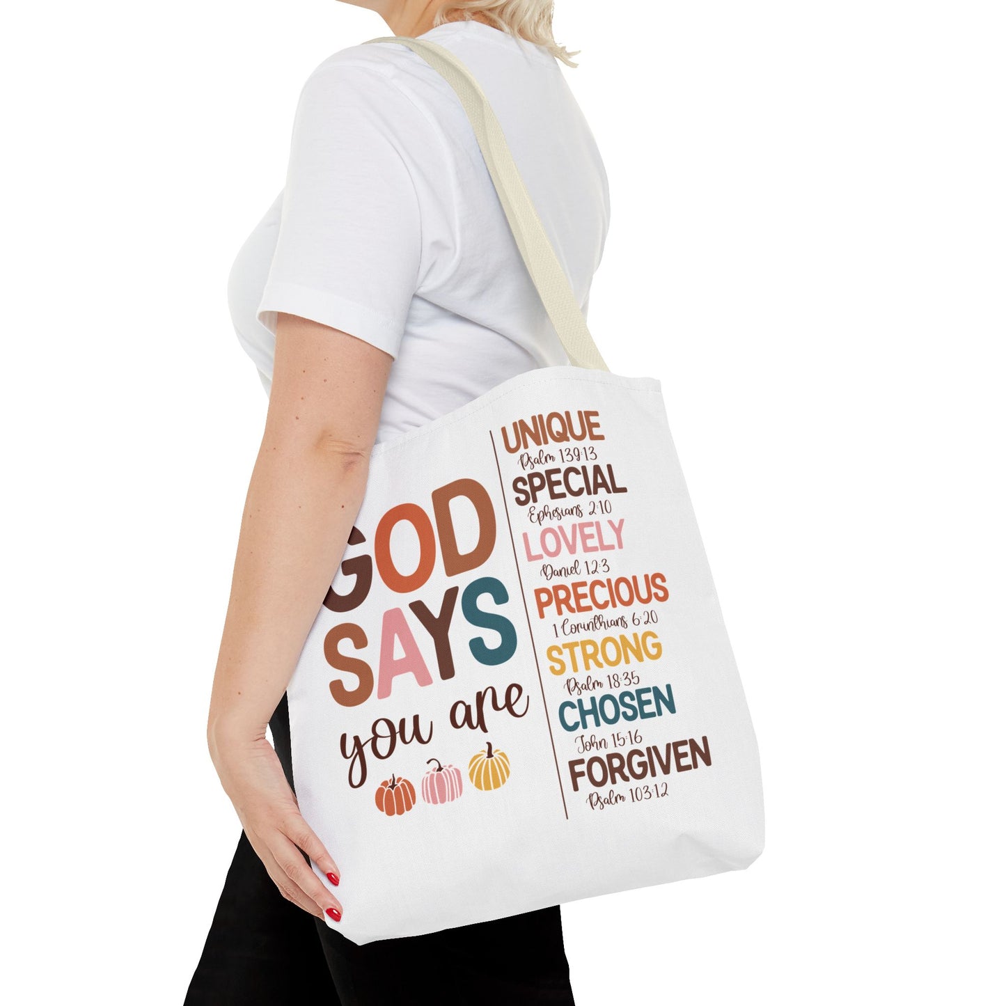 God Says You Are...Inspirational Carryall Tote Bag