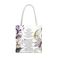 Psalm 23 Floral Tote Bag
