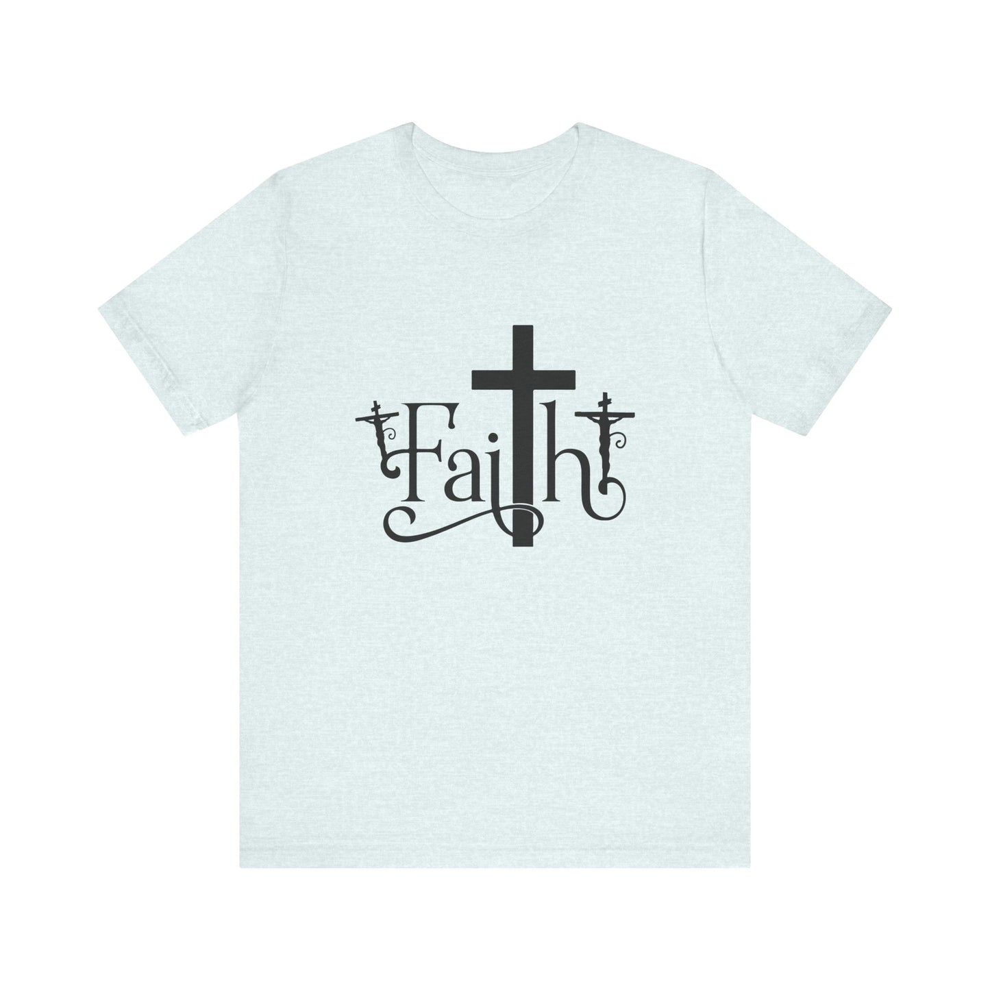 Faith Cross Unisex Jersey Short Sleeve Tee