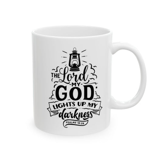 God Lights Up My Darkness Ceramic Mug