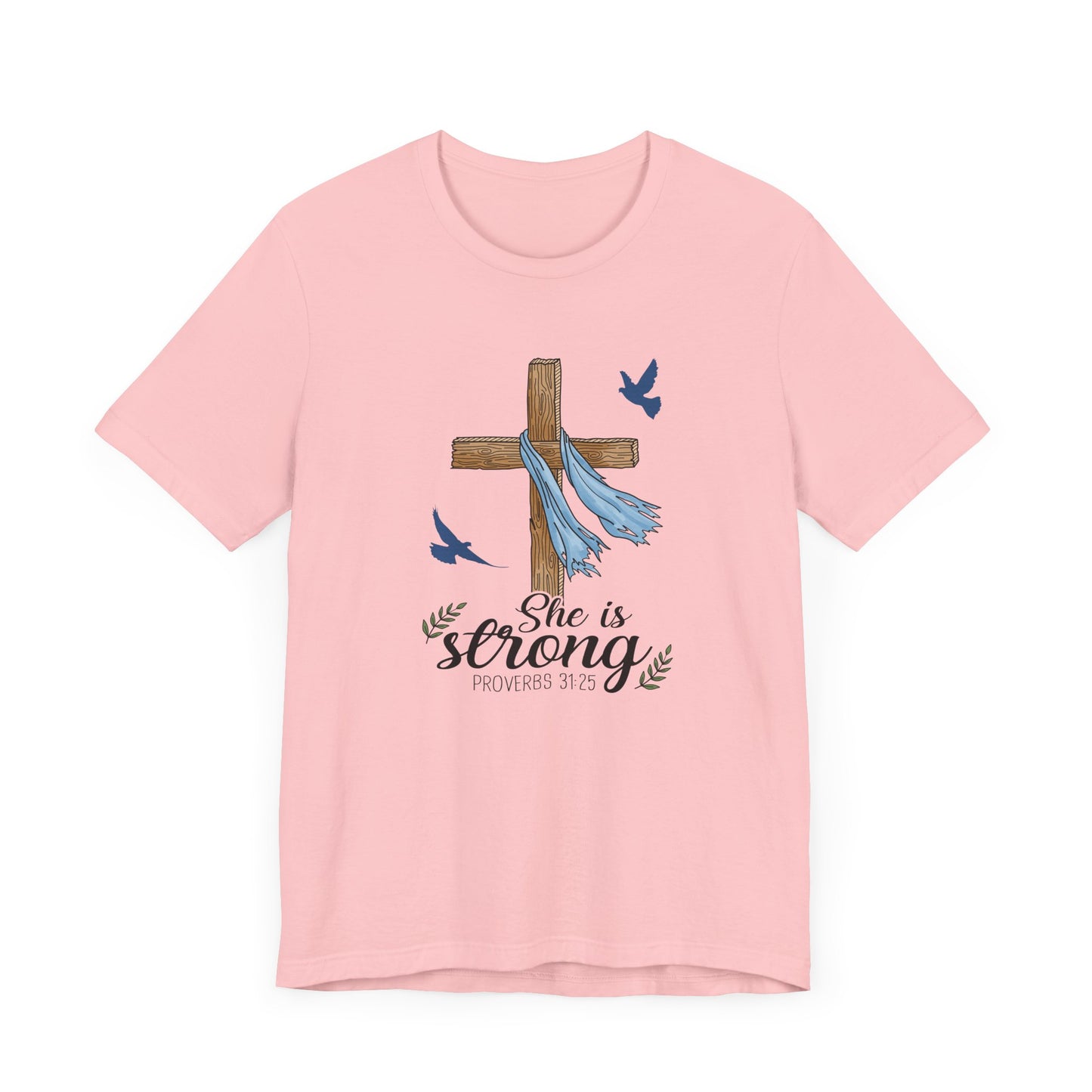 She Is Strong Cross Jersey Short Sleeve Tee