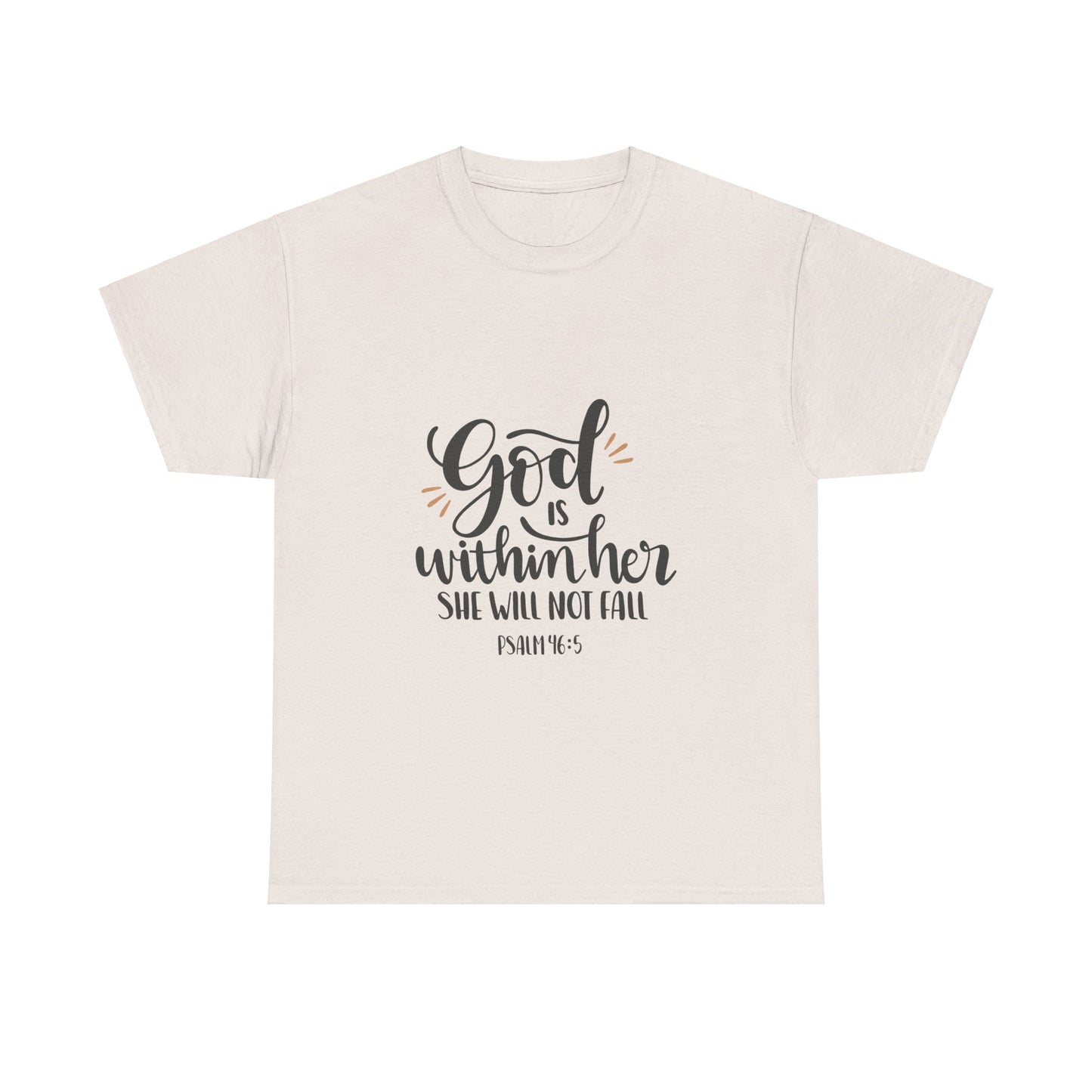 God Is Within Her She Will Not Fall Heavy Cotton Tee