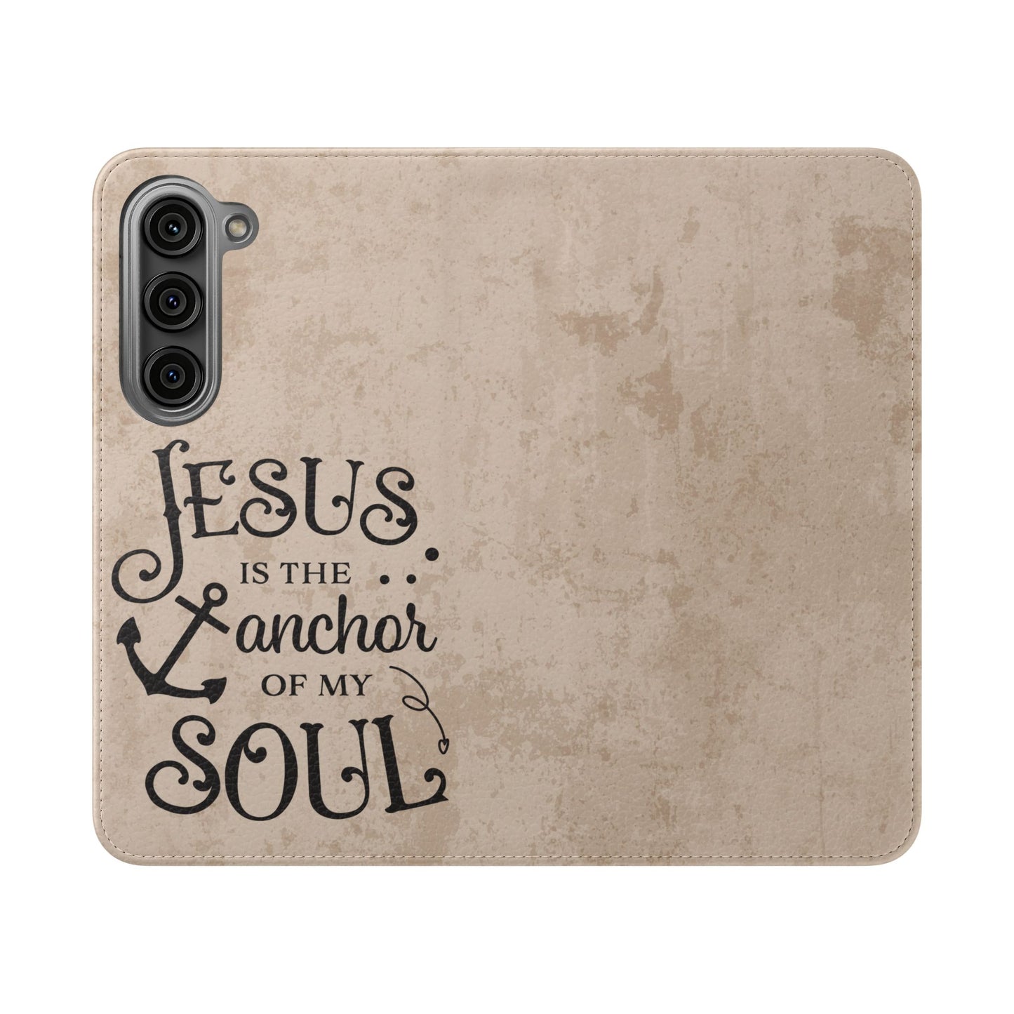 Jesus Flip Case Inspirational iPhone Samsung Wallet, Christian Gift, Faith-Based Accessory, Stylish Protection for Any Occasion