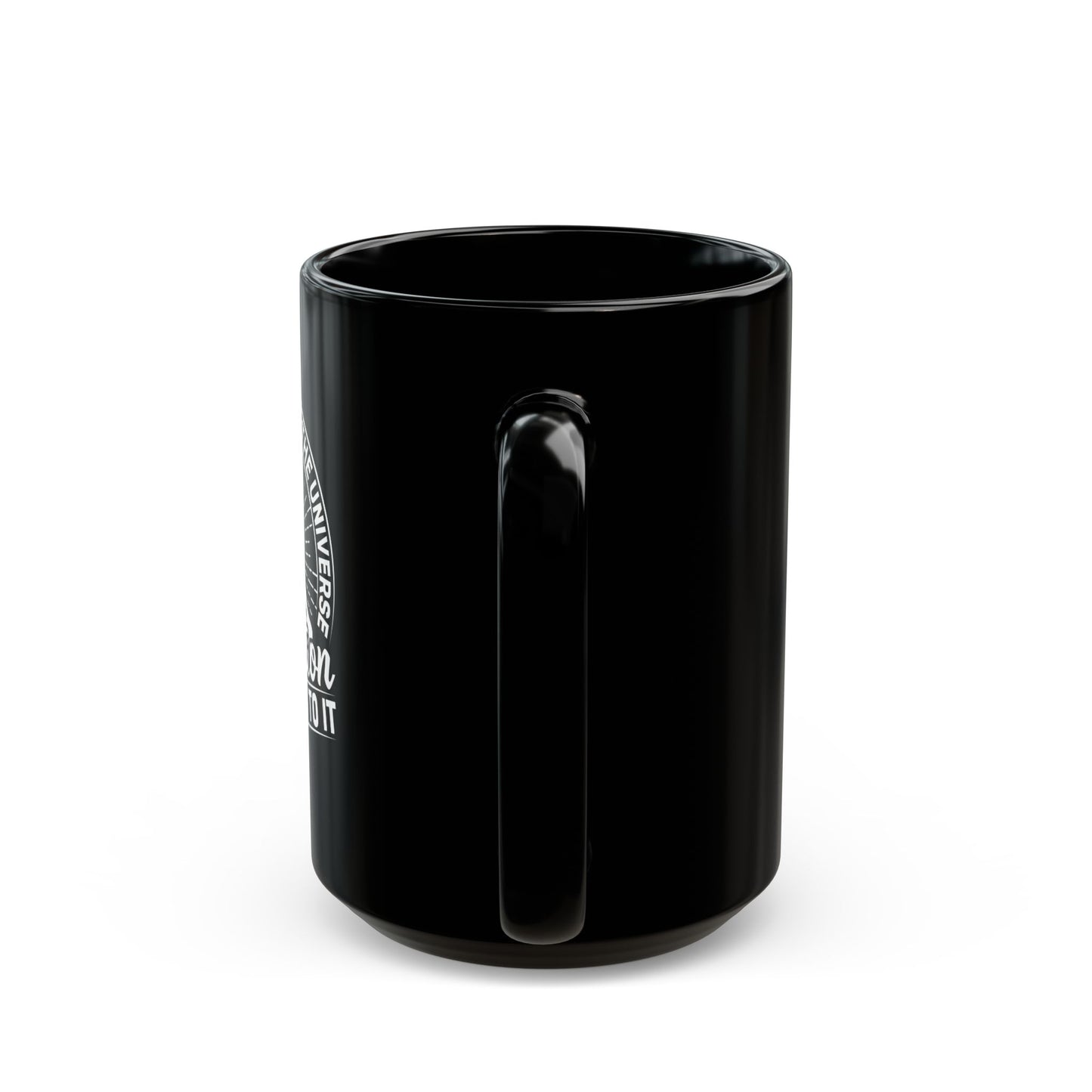 Praying Is Talking To The Universe, Meditation Is Listening To It Black Coffee Mug