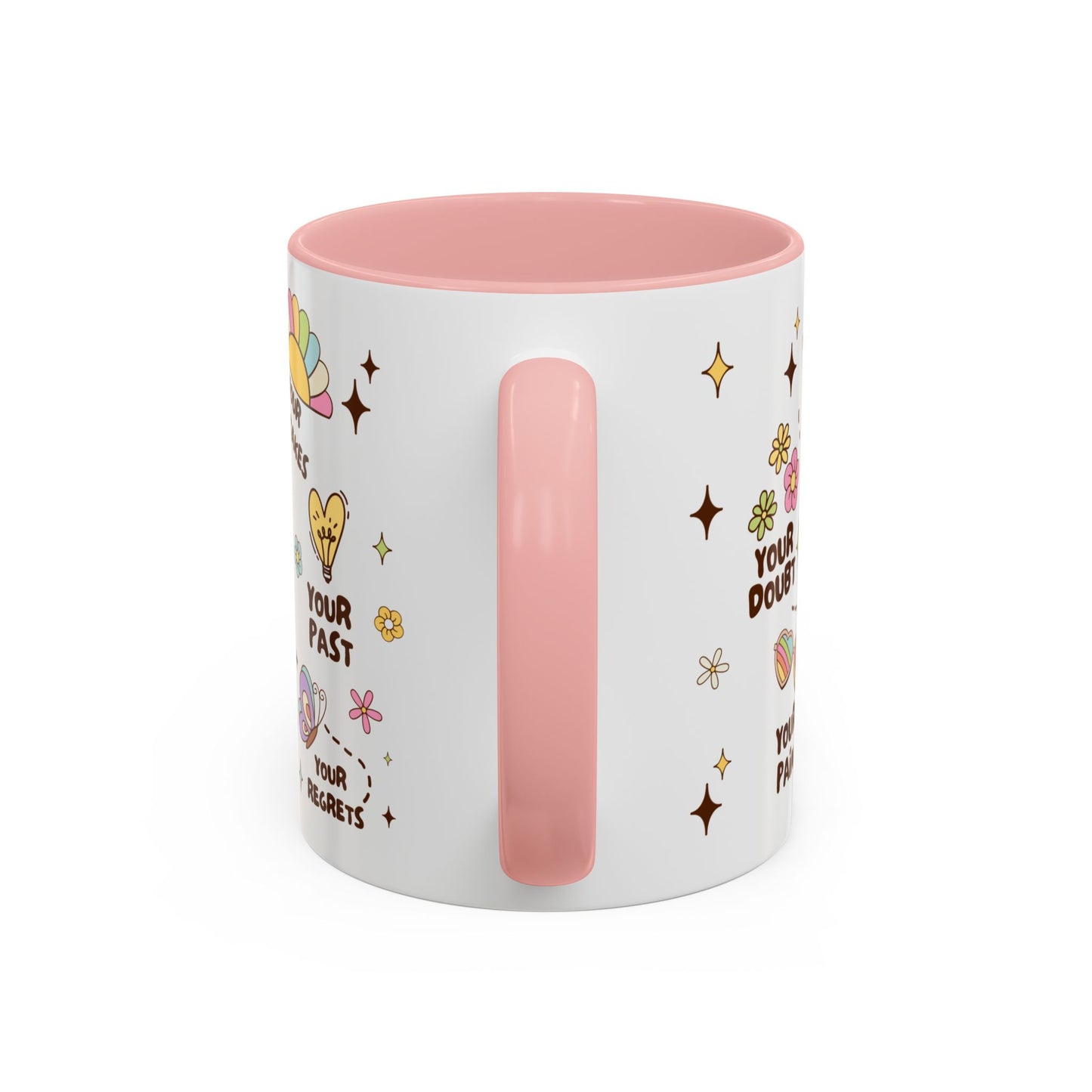 God Is So Much Bigger Than... Pink & White Accent Coffee Mug