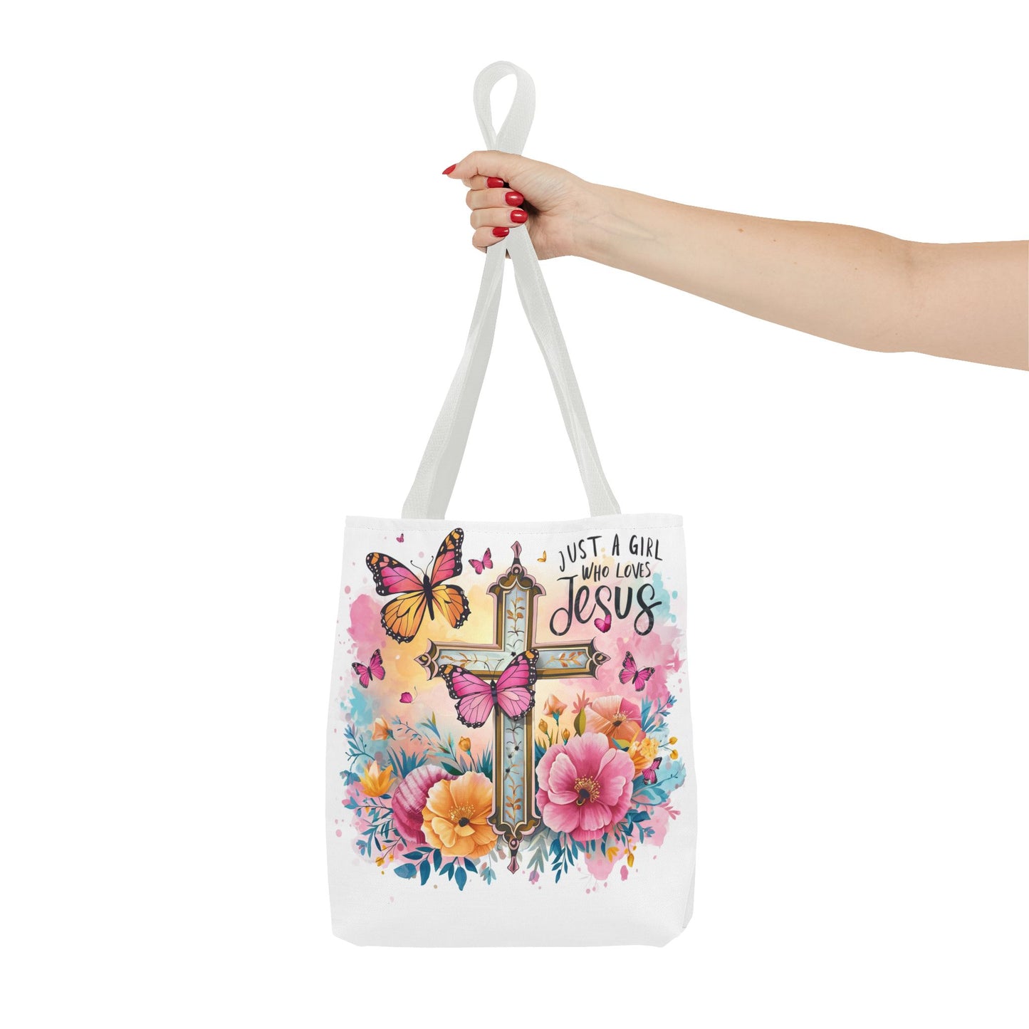 Just A Girl Who Loves Jesus Tote Bag