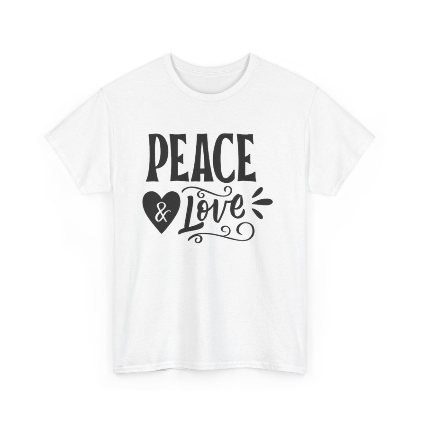 Peace And Love Unisex Heavy Cotton Tee