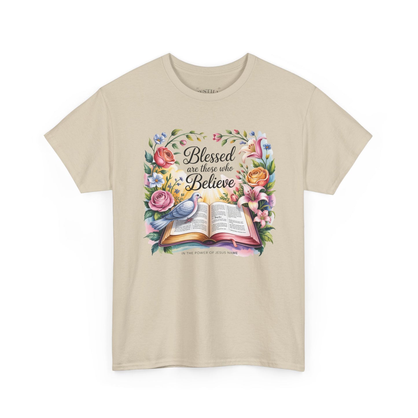 Blessed Heavy Cotton Tee | Inspirational Shirt for Believers, Faith-Based Gift, Christian Apparel, Uplifting T-Shirt