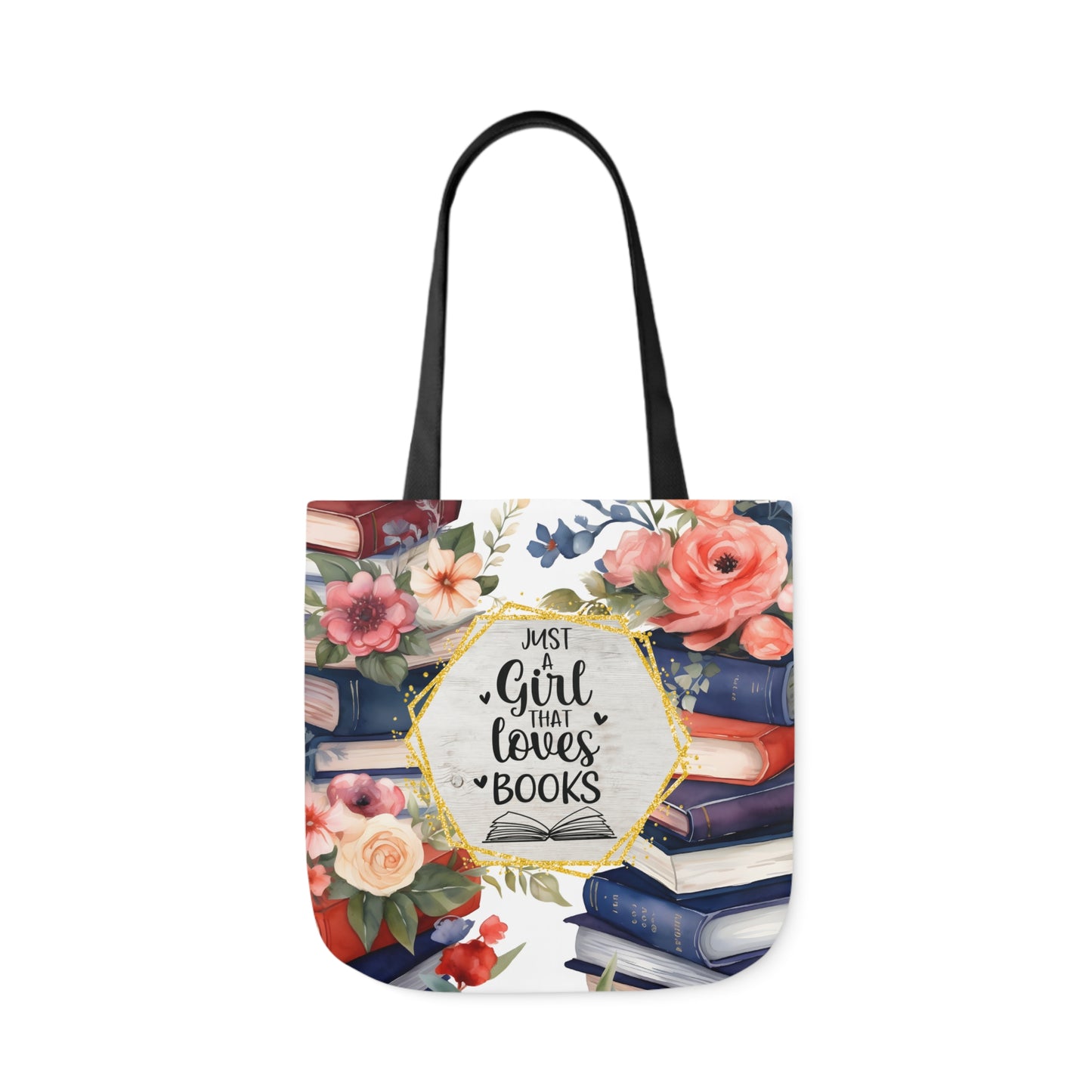 Just A Girl That Loves Books Polyester Canvas Tote Bag