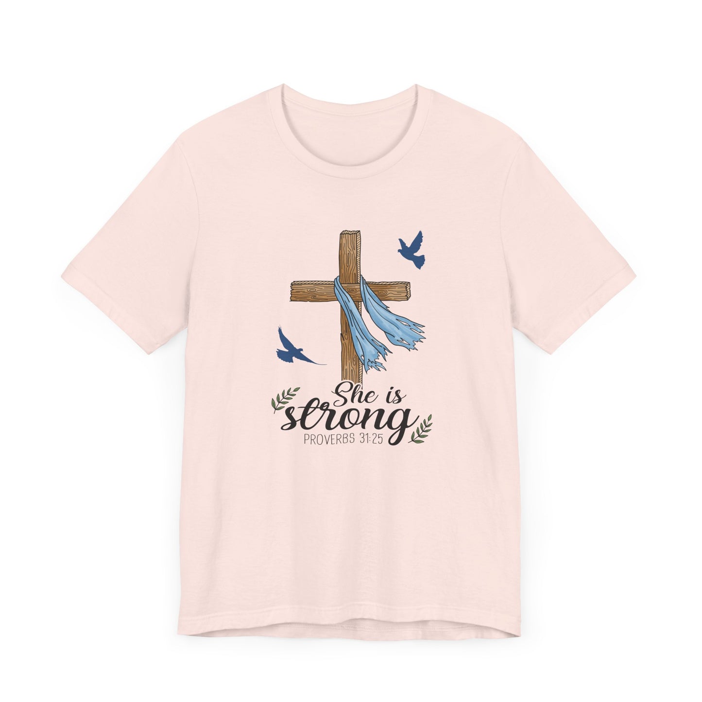 She Is Strong Cross Jersey Short Sleeve Tee