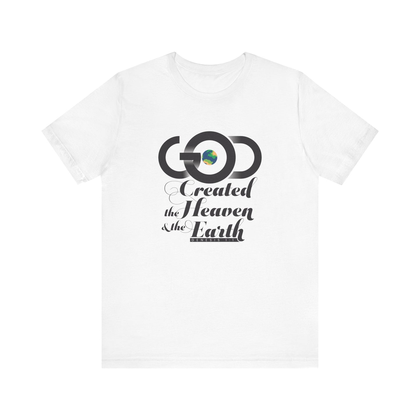 God Created The Heaven & The Earth Unisex Jersey Short Sleeve Tee