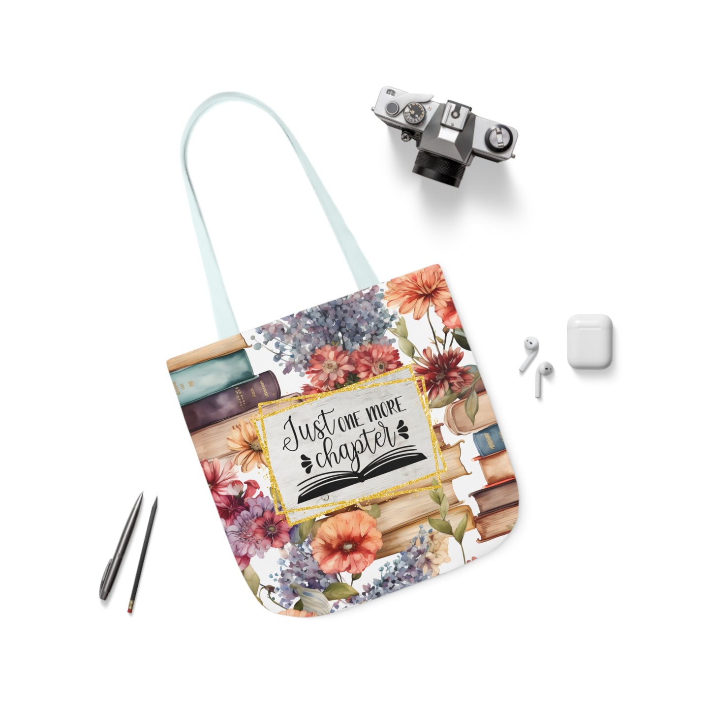 Just One More Chapter Polyester Canvas Tote Bag