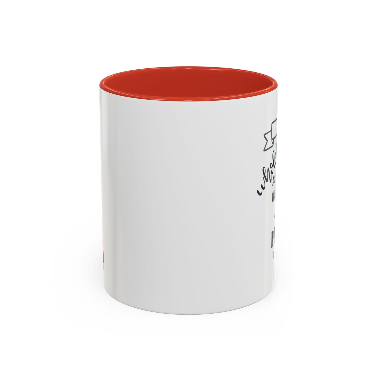 Serve Wholeheartedly As If Serving The Lord Accent Coffee Mug