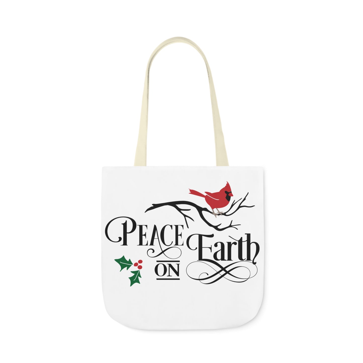 Peace On Earth Polyester Canvas Tote Bag