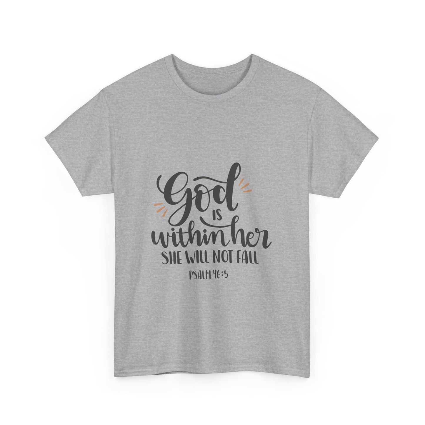 God Is Within Her She Will Not Fall Heavy Cotton Tee