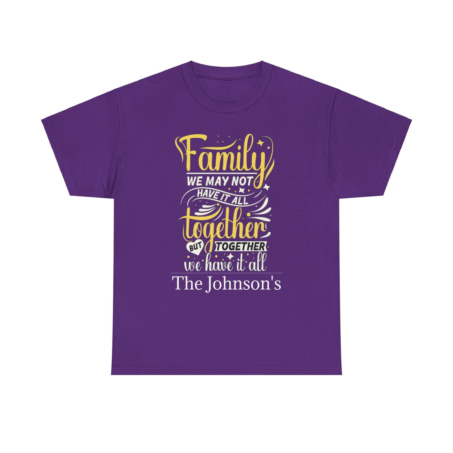 Personalized Family Together Unisex Heavy Cotton Tee