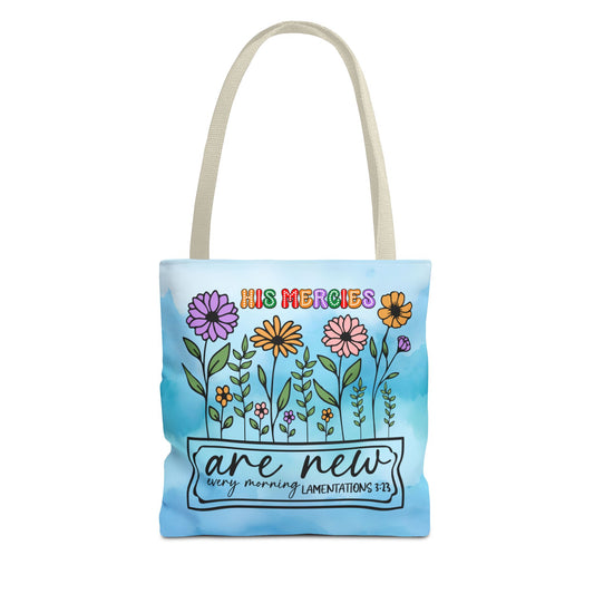 Scripture Blue Tie Dye Tote Bag