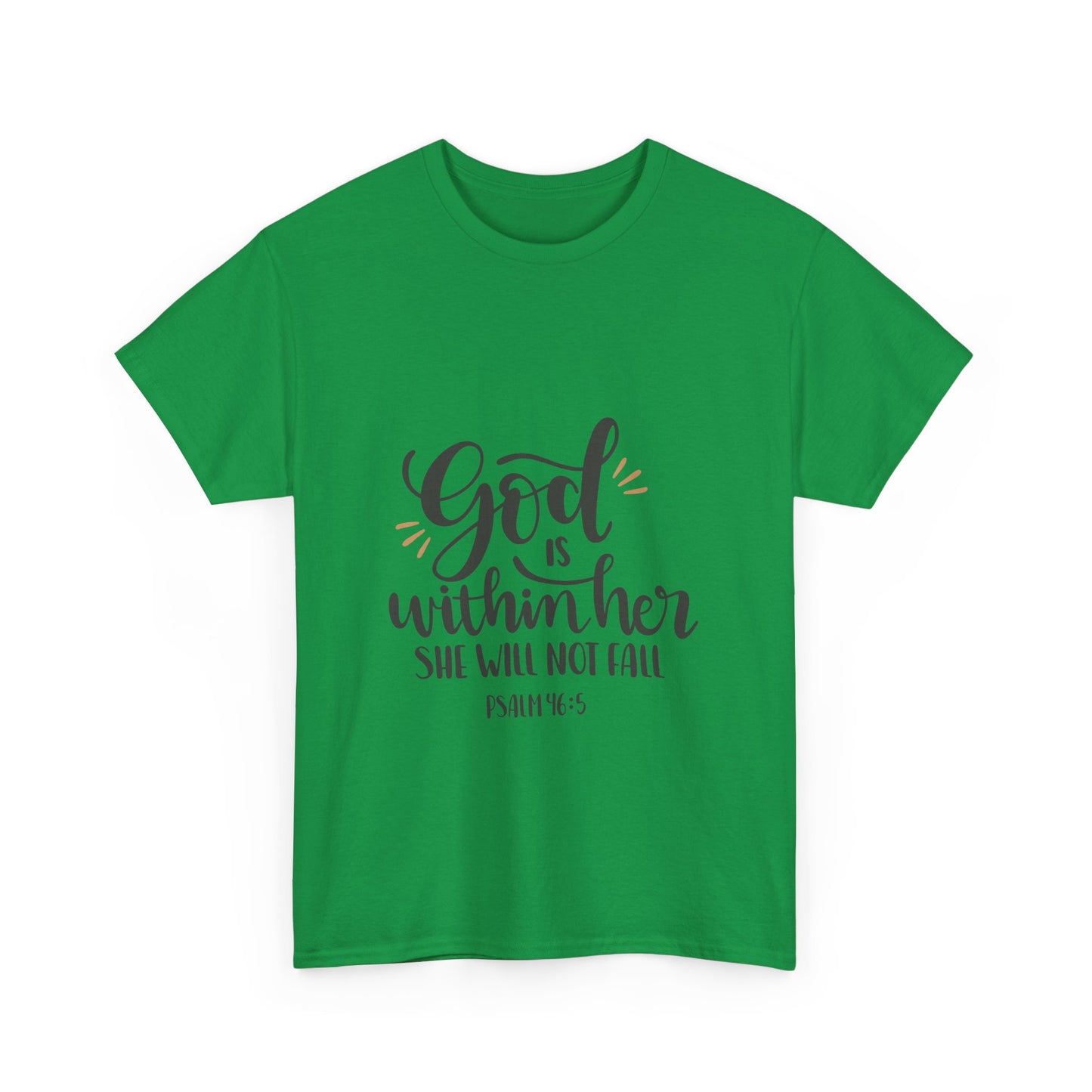 God Is Within Her She Will Not Fall Heavy Cotton Tee