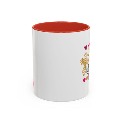 Jesus Loves This Hot Mess Accent Coffee Mug