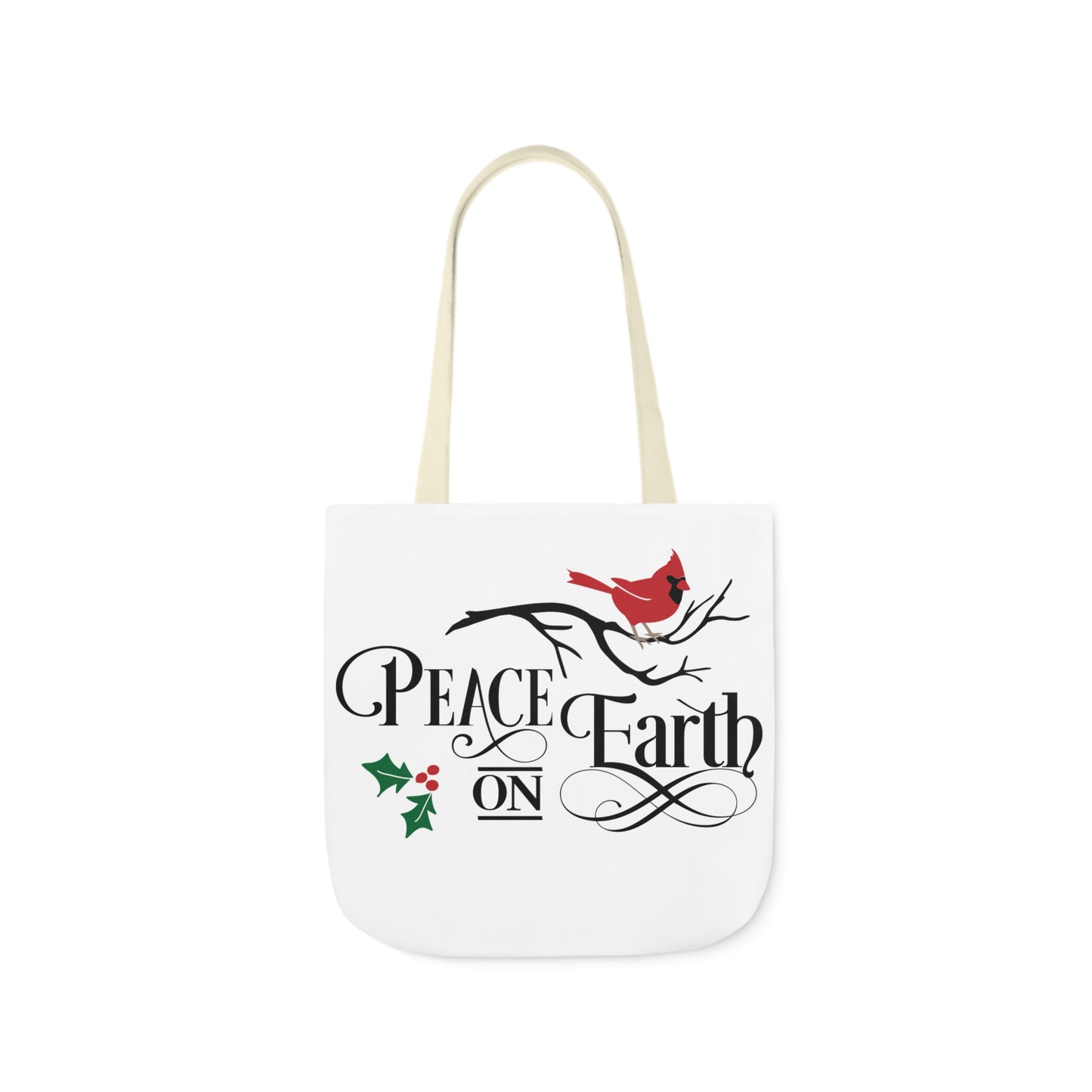 Peace On Earth Polyester Canvas Tote Bag