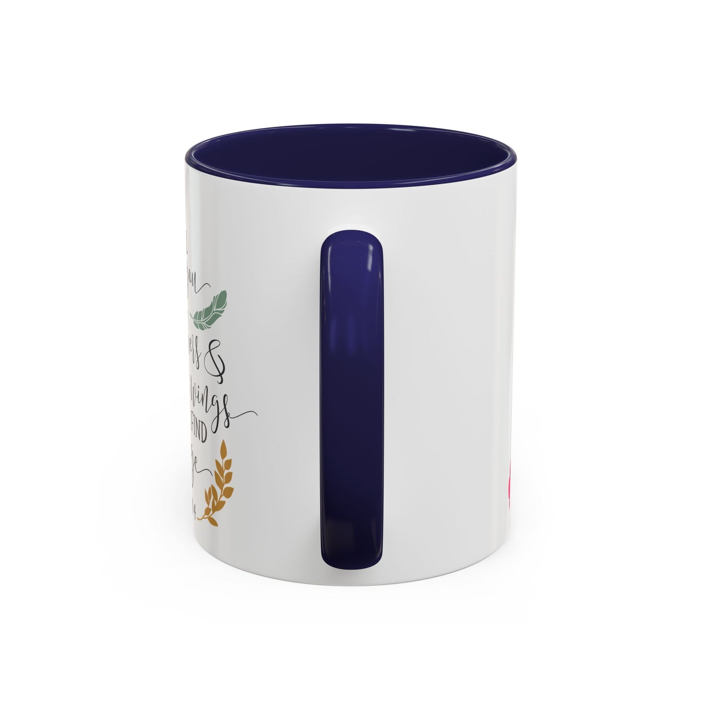 He Will Cover You With His Feathers Accent Coffee Mug