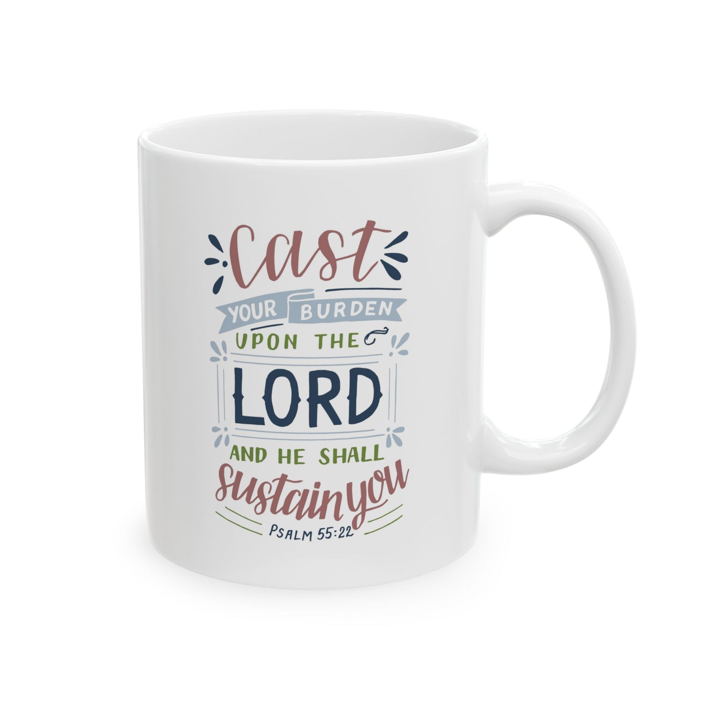 Cast Your Burden Upon The Lord And He Shall Sustain You Ceramic Mug