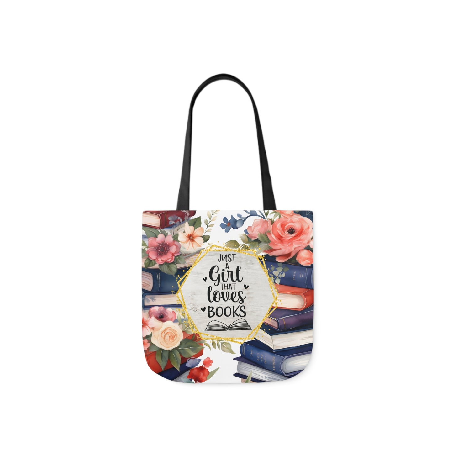 Just A Girl That Loves Books Polyester Canvas Tote Bag