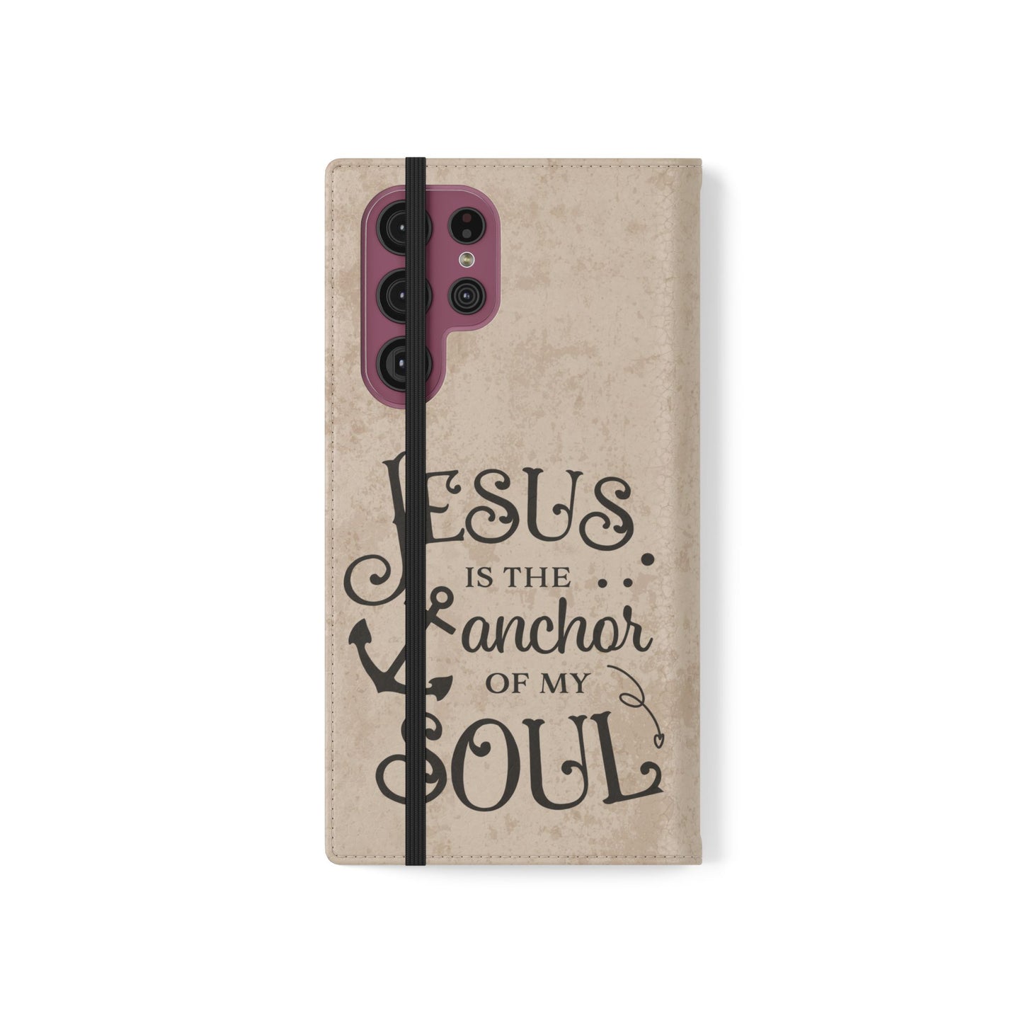Jesus Flip Case Inspirational iPhone Samsung Wallet, Christian Gift, Faith-Based Accessory, Stylish Protection for Any Occasion