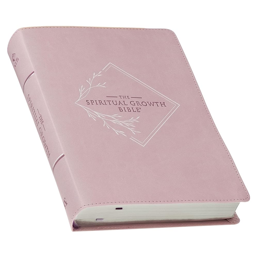 The Spiritual Growth Bible, Study Bible, NLT - New Living Translation Holy Bible, Faux Leather, Purple/Lavender cover image