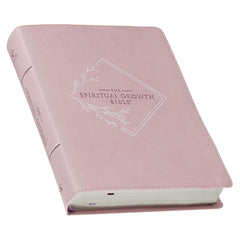 The Spiritual Growth Bible, Study Bible, NLT - New Living Translation Holy Bible, Faux Leather, Purple/Lavender cover image