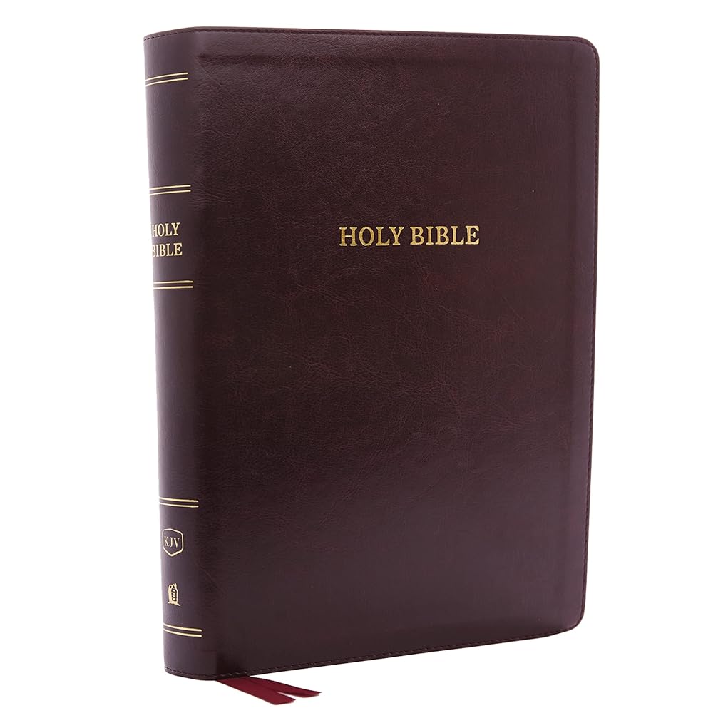 KJV Holy Bible: Super Giant Print with 43,000 Cross References, Deluxe Burgundy Leathersoft, Red Letter, Comfort Print (Thumb Indexed): King James Version cover image