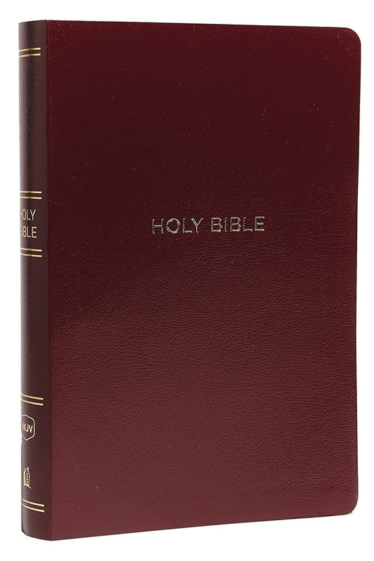 NKJV Holy Bible, Giant Print Center-Column Reference Bible, Burgundy Leather-look, 72,000+ Cross References, Red Letter, Comfort Print: New King James Version cover image