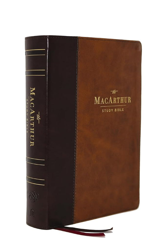 The ESV Macarthur Study Bible, 2nd Edition, Leathersoft, Thumb Indexed: Unleashing God's Truth One Verse at a Time [Brown] cover image