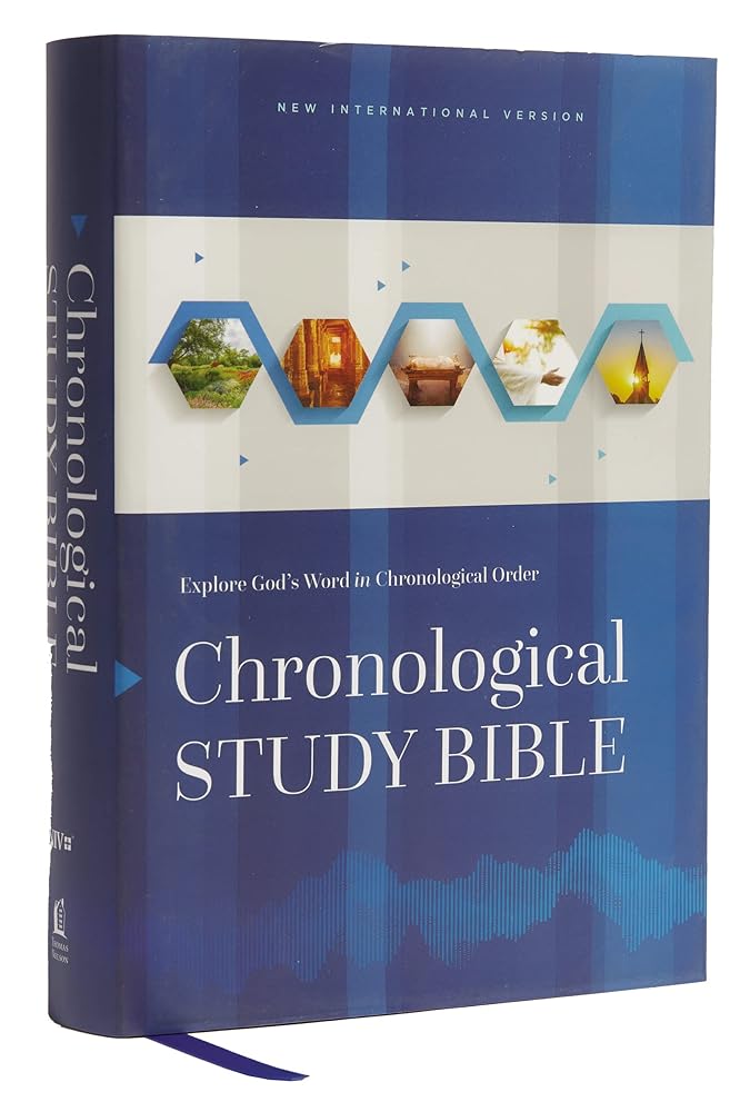 NIV, Chronological Study Bible, Hardcover, Comfort Print: Holy Bible, New International Version cover image