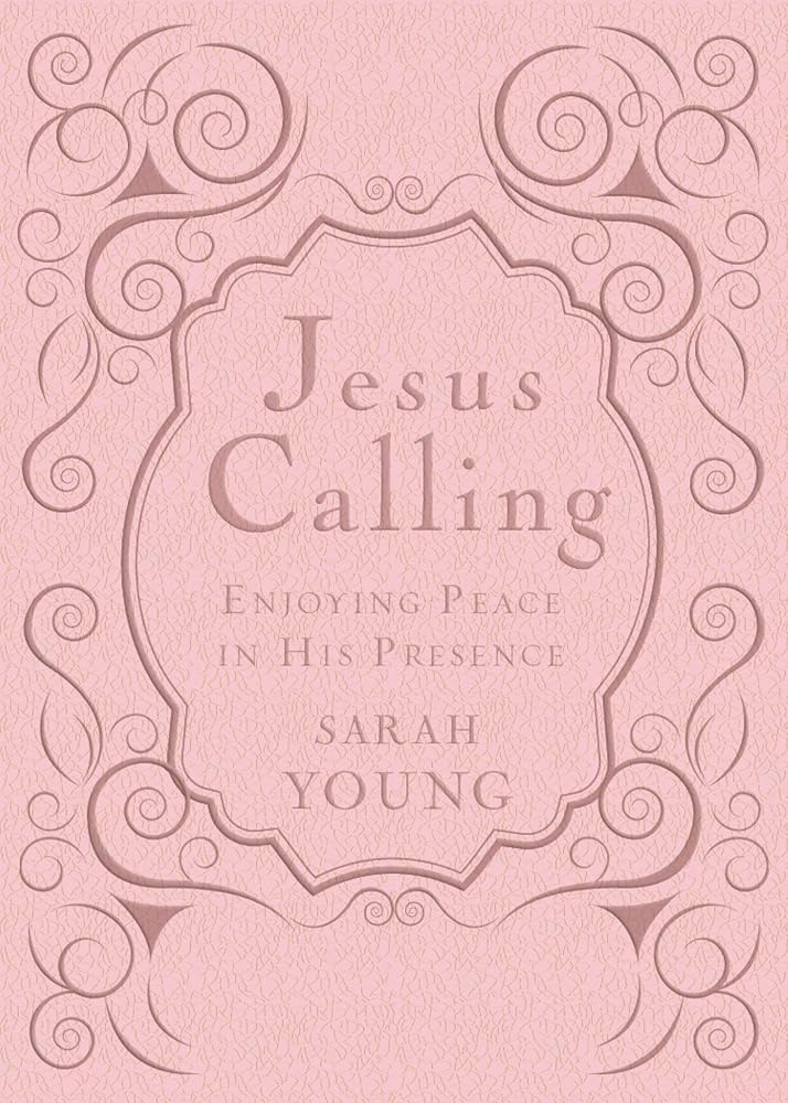 Jesus Calling, Pink Leathersoft, with Scripture References; Enjoying Peace in His Presence (a 365-Day Devotional) cover image